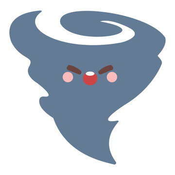 Cute tornado storm weather illustration