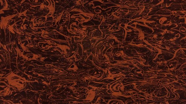 Ember orange frost crystal aurora abstract fluid texture background and loopable video motion