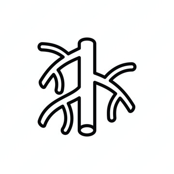 Artery anatomy thin line icon, blood circulation, oxygen delivery, cardiovascular health, and vascular anatomy. Vector illustration