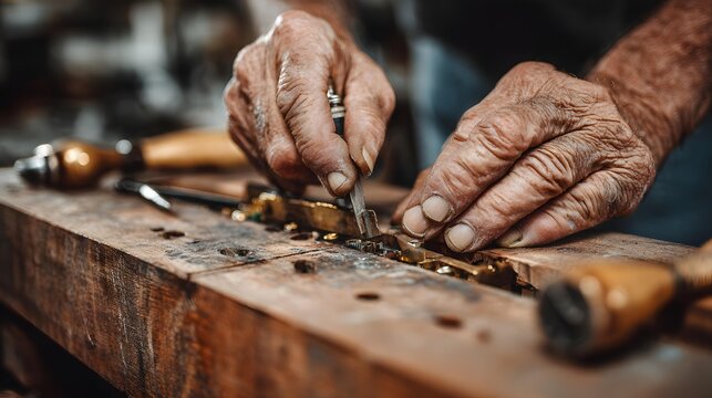 a simple household item at a wooden workbench, basic hand tools, storage shelves, modest workshop, natural light, realistic everyday craftsmanship