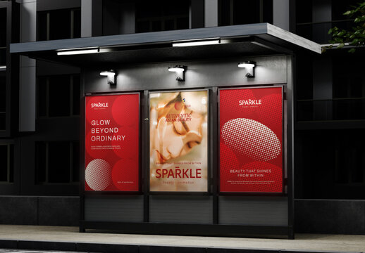 Bus Stop Branding Mockup