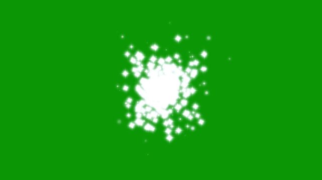 Magic sparkles glitter line stars, glitter star line, glowing fairy sparkle line burst, white twinkling star particles, fairy dust wand glitter stars trail transition on green screen. 4k