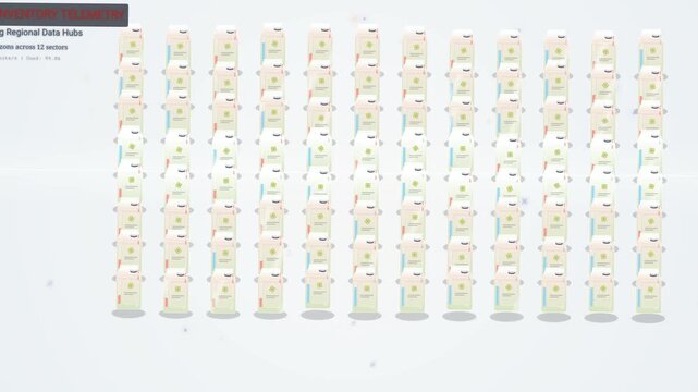 Animation of smart supermarket shelves with milk cartons utilizing inventory telemetry and markdown matrices to dispatch hyperlocal promos and dynamic pricing to achieve zero food waste in retail