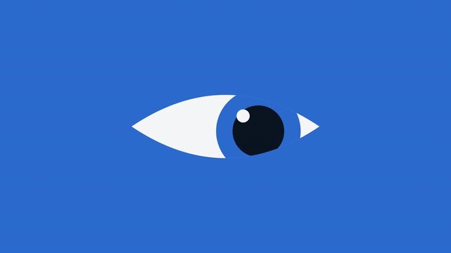 Minimalist Animated Eye Icon Graphic Motion Design.
