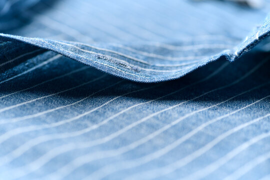 Close up of men's linen shirt. Soft focus.