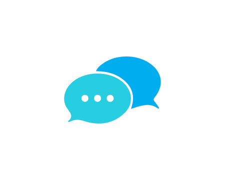 Two overlapping speech bubbles with ellipsis dots as a communication icon