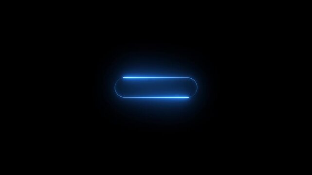 Neon glowing apply now button animation on transparent background. apply now button click animation.