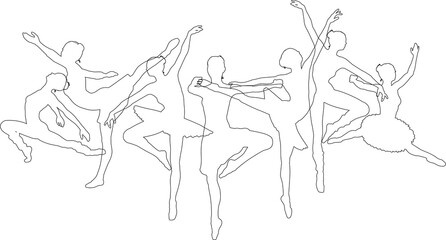 Ballet dancer silhouette ballerina dancers poses woman dancing silhouettes © Christos Georghiou