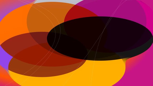 Abstract background with overlapping colorful geometric shapes and dark circles