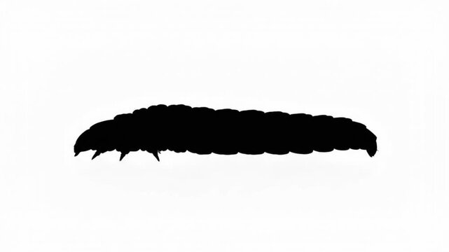 caterpillar isolated in white background