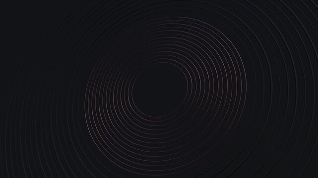 Abstract geometric lines rotating in dark 3D motion background loop