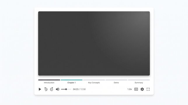 Modern Video Player Interface with Chapter Markers