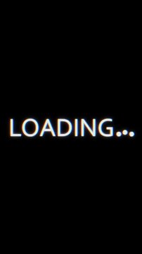 Bright white loading text progress dots appear black screen. buffering scenes application startup, website loading, software processing, downloads, system delays transitions digital interface projects