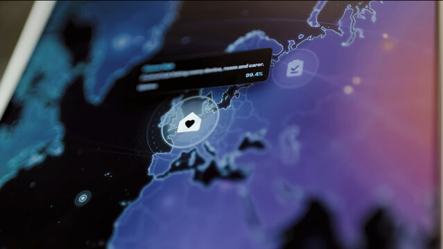 Regional data tooltip above European care node