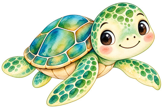 funny turtle vector illustration