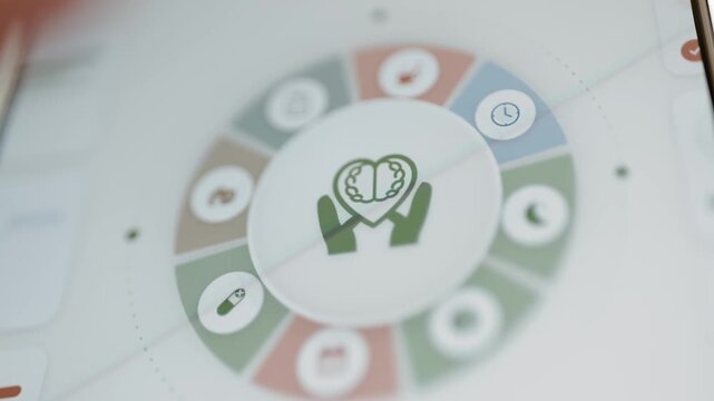 Care wheel highlights time based routine segment