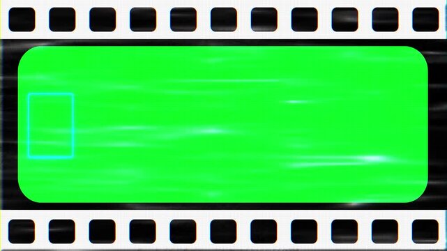 Vintage film reel layout wide green screen side panel keying. compositing footage, movie montages, television social media edits, educational videos, product promos, trailers, digital storytelling