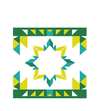 Geometric star pattern with triangles