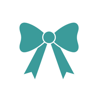 Teal bow tie icon