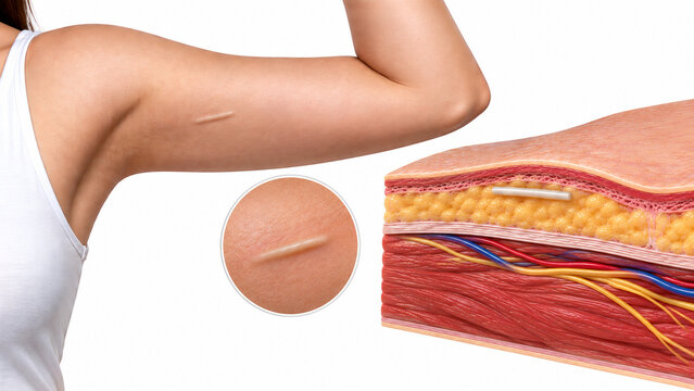 Subdermal Contraceptive Implant in Upper Arm Anatomy