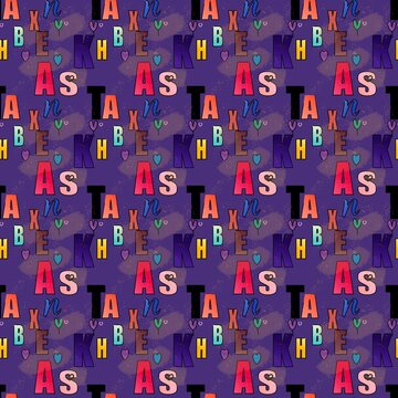Seamless pop art Alphabet pattern,3D colorful letters background for textile and wallpaper 