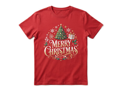 Christmas  t shirt isolated on white