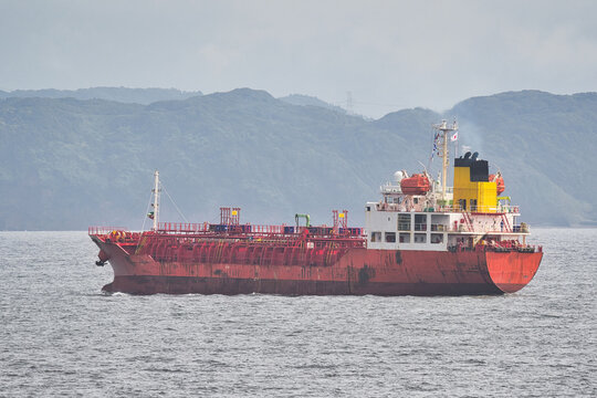 Chemical/oil products tanker underway at sea