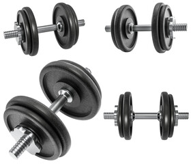 Fototapeta premium Dumbbells for strength training 3d isolated