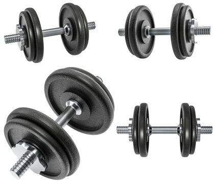 Dumbbells for strength training 3d isolated
