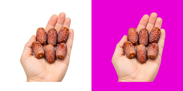 A Person Holding Many Delicious Dried Dates in Their Open Hand transparent png