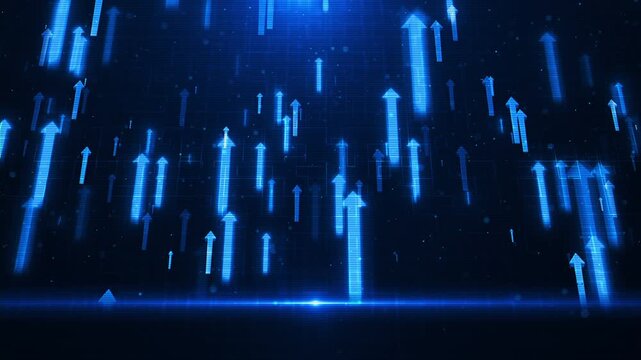 Travel upward across technology background, progress, ambition, profit performance. finance corporate briefings, market analysis, career development, innovation, trading business presentations.