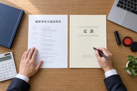 履歴事項全部証明書と定款