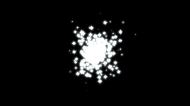 Magic sparkles glitter line stars, glitter star line, glowing fairy sparkle line burst, white twinkling star particles, fairy dust wand glitter stars trail transition on black screen. 4k