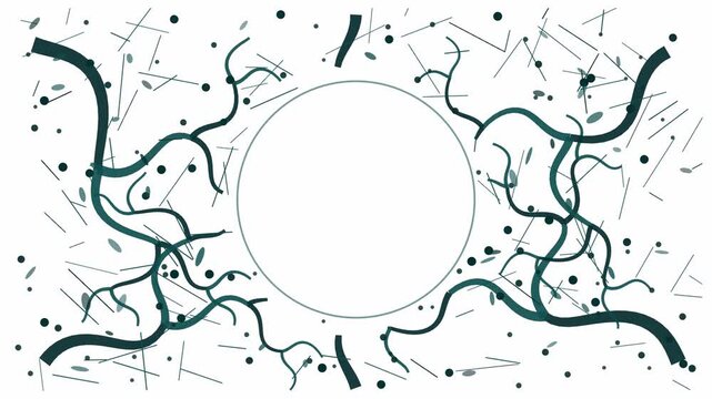 Hand crafted animated marble vein pattern in cyan and teal on a clean light background. Seamless looping 4K motion graphics video with free space for text, ideal for branding, social media content and