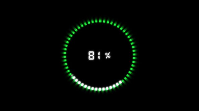 Progress bar animation lights forty four percent on dark. Software buffering tracks on this active progress bar animation. Smooth interface waiting runs through the progress bar.
