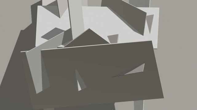 Abstract 3D geometric shapes background motion animation loop