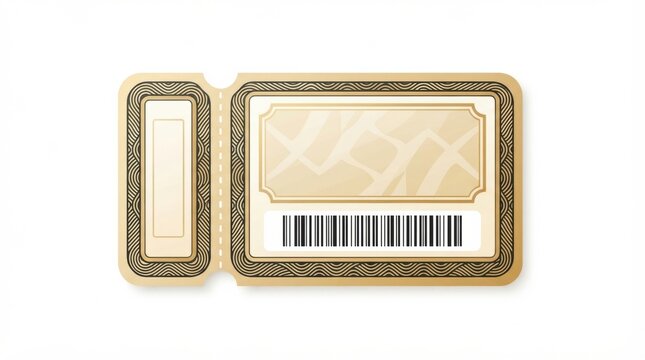 This is a ticket for a concert or theater event. It shows details for entry and booking. The ticket is designed with a unique pattern.