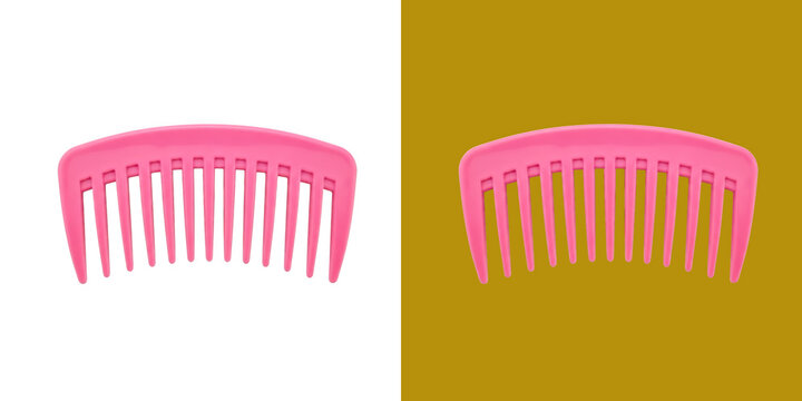 Pink hair comb accessory for grooming and styling hair transparent png