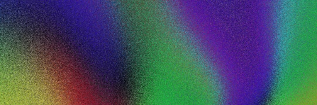 Abstract dark blue and green mesh gradient background with heavy film grain and a red-orange accent. Lives in trippy psychedelic rave flyer design and bold digital branding for the music industry.