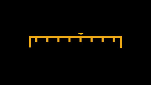 Ruler icon animation displays measurement marks and pointer. Technical dimension scaling guides the ruler icon animation. Drafting graphics use this clean modern icon animation.