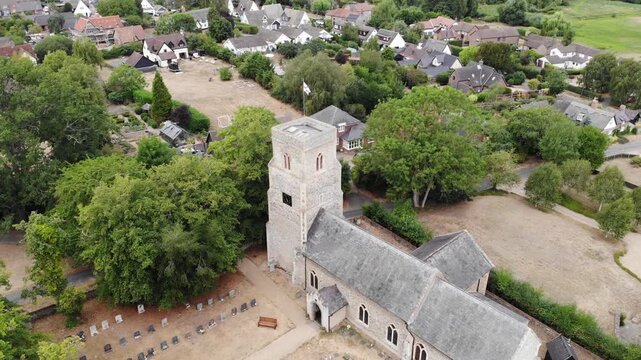 The village of Barnham is a next to a the RAF Barnham facility which is going to be used to house migrants. The camp is located on the Suffolk and Norfolk border near Thetford, UK. 16.08.26