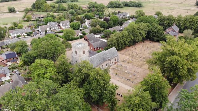 The village of Barnham is a next to RAF Barnham which is going to be used to house migrants. The camp is located on the Suffolk and Norfolk border near Thetford, UK. 16.08.26