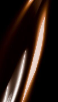 Abstract light streaks with glowing orange and white trails