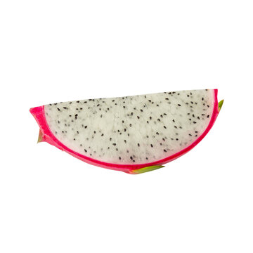 Dragon fruit, Pitaya slice cutout, full depth of field.