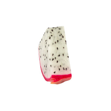 Dragon fruit, Pitaya slice cutout, full depth of field.