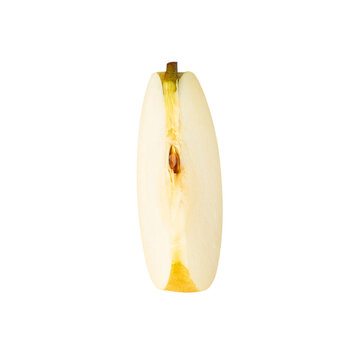 Asian Pear sliced cutout, full depth of field.