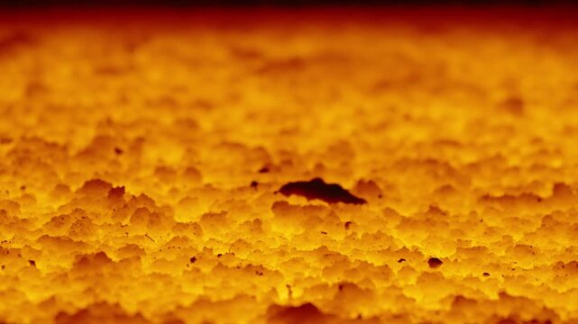 Glowing Molten Surface Macro - Fiery Lava or Furnace Heat Abstract
