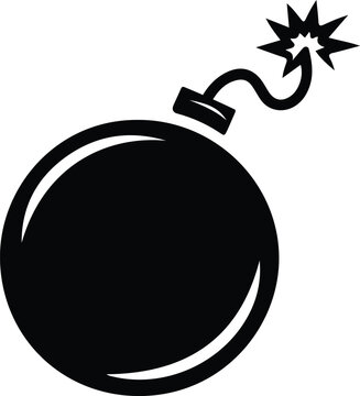 Black bomb icon with a burning fuse