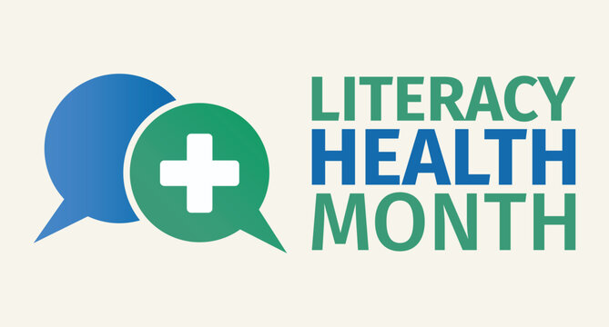 Health Literacy Month October Awareness Banner Vector Illustration