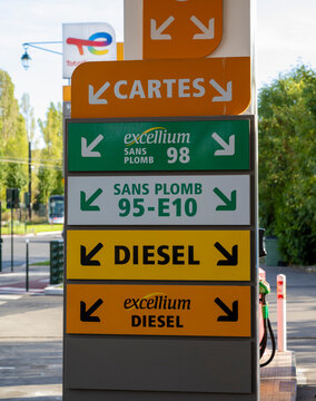 Affichage station service Total Energie
